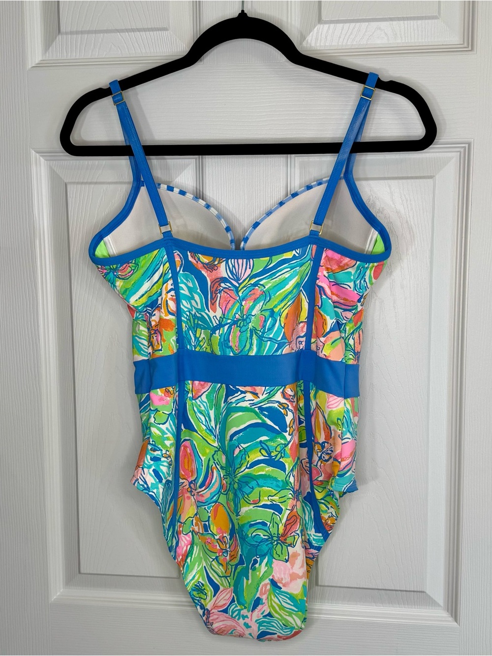 π¦RAREπ¦ Lilly Pulitzer Palma One Piece and Matching Esme Coverup Bennet Blue Surf - Picture 3 of 8